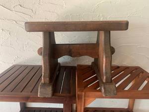 lot 61 image: WOOD SPA BENCHES