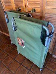 lot 68 image: FOLD UP LIGHTWEIGHT CAMPING COTS