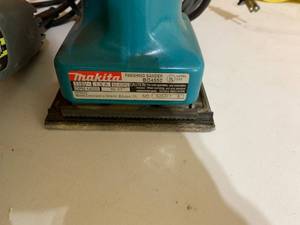 lot 122 image: MAKITA PALM SANDER AND PERFORMAX ANGLE GRINDER