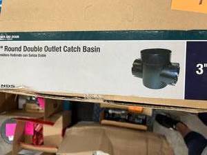 3X4 6 ROUND DOUBLE OUTLET CATCH BASIN