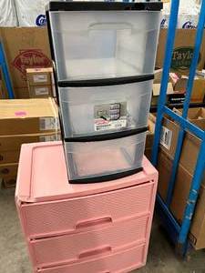 2 PLASTIC STORAGE UNITS
