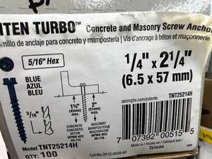 4 BOXES CONCRETE AND MASONRY SCREWS