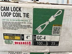2 BOXES CAM LOCK LOOP COIL TIE