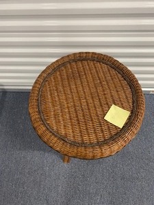SMALL ROUND RATTAN TABLE