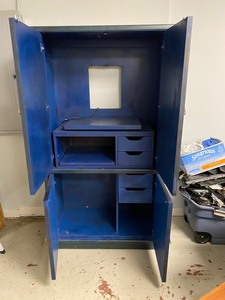 HENREDON BLUE ARMOIRE