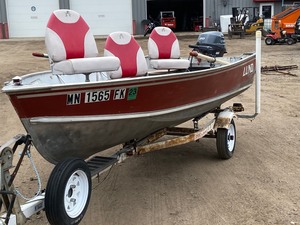 1988 Lund Fishing Boat, Motor & Trailer