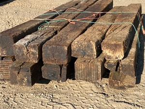 Pallet Lot Of Used Railroad Timbers