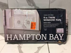 9 in. Twin Window Fan by Hampton Bay Customer Returns See Pictures