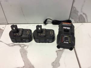 ONE 18V Lithium-Ion 4.0 Ah Battery (2-Pack) with 18V Charger by RYOBI Customer Returns See Pictures