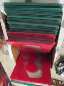 lot 73 image: box of green and red plastic number...