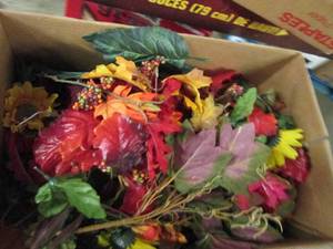 lot 76 image: box of faux flowers ...