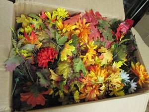 lot 91 image: box of faux flowers ...