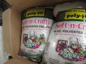 lot 104 image: box of poly fill ...