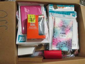 lot 134 image: box of universal laptop charger tab...