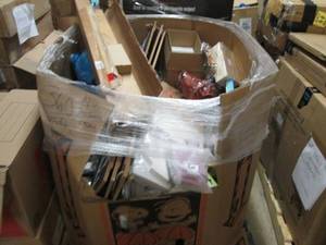lot 137 image: palletgaylord of signs, and other ...