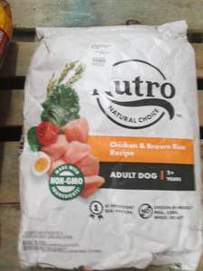 lot 142 image: 13lbs of nutro chicken and brown ri...
