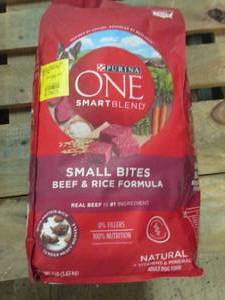 lot 143 image: 8lbs of purina one smart blend smal...