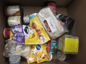 lot 151 image: box of wet dog food and treats ...