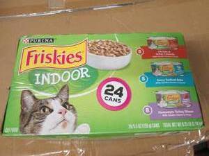 lot 163 image: purina indoor wet cat food 24 cans ...