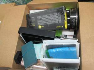 lot 171 image: box of a keyboard , envelopes ...