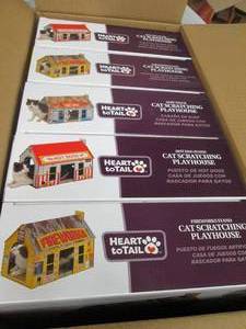 lot 188 image: case of 5 cat scratching playhouses...
