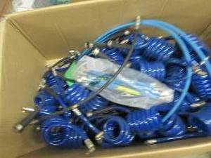 lot 195 image: box of hose lines and hydraulic line...
