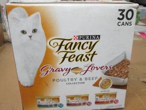 lot 198 image: 30 cans of fancy feast gravy lovers...