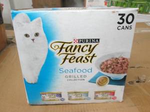 lot 201 image: 30 cans of purina fancy feast seafo...