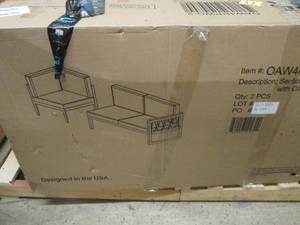 lot 213 image: sectional teak wood with cords ...