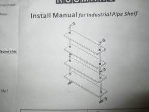 lot 215 image: industrial pipe shelf ...
