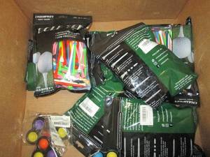 lot 242 image: box of golf tees, fidgets and more ...