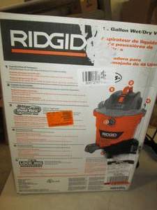 lot 284 image: rigid 12 gallon wet dry vac powers ...