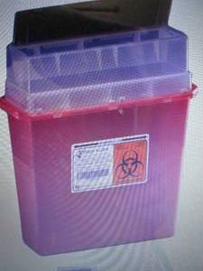 5 Quart Transparent Red Sharps-A-Ga...