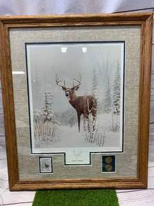 lot 5 image: LIMITED EDITION LEO STANDS ARTWORK 21 X 25