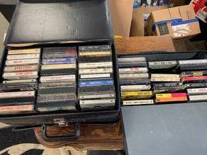 lot 11 image: TWO CASES OF VINTAGE CASSETTE TAPES
