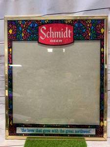 lot 13 image: VINTAGE SCHMIDT BEER SIGN 20X24
