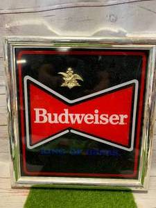 lot 17 image: BUDWEISER KING OF BEERS SIGN VINTAGE 16X17