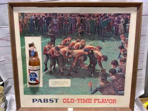lot 24 image: 1960 PAST OLD TIME FLAVOR FRAMED SIGN 23 X 26