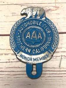 lot 31 image: ALUMINUM AUTOMOBILE CLUB PLACARD 5 INCH TALL