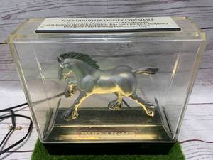 lot 83 image: VINTAGE BUD LIGHT LIGHTED CLYDESDALE 10 INCH TALL