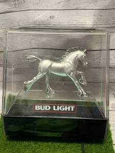 lot 94 image: VINTAGE BUD LIGHT, LIGHTED CLYDESDALE, 10 INCH TALL
