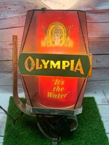 lot 95 image: RARE OLYMPIC BEER LIGHT 15 INCH TALL