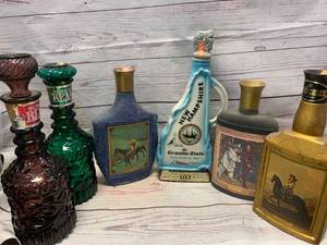 lot 74 image: VINTAGE LIQUOR  DECANTER BOTTLES.