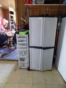 Cabinet with contents
