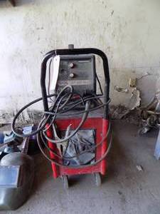 Lincoln Wire Feed, Welder, Cart & Helmet