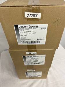 LOT OF 3 CASES NEW IN BOX ANSELL UTILITIES GLOVES SIZE SMALL