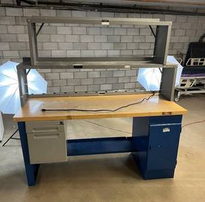 WOW MSRP $6500 EQUIPTO&nbsp72 WIDE BUTCHER BLOCK WORK SURFACE WORKSTATION WORKBENCH WCABINET &amp 2 DRAWERS PLUS 200LB LOAD CAPACTY, POWER STRIP &amp EXTRA SHELF TOPPER - 60 TALL - GREAT CONDITION OF COURSE I WANT THIS