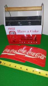 lot 535 image: Coca Cola Picnic Holder and Cork Coasters (4)