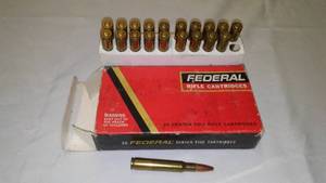 lot 555 image: Ammo 30-06 Full Box of 20  Federal