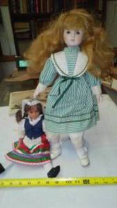 lot 563 image: Vintage Dolls (2) Very Nice with Stands